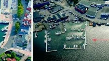 Stora förändringar. Området mellan skärgårdsterminalen och Huges marina ska enligt de skisser som finns göras om. Parkeringen på Skeppsbron behålls men får ett trevligare utseende, nya hus byggs där silon tidigare stod och gästhamnen vid marinan blir betydligt större när den byggs ut in mot staden (se den röda pilen). En strandpromenad ska skapas som binder ihop hela området.