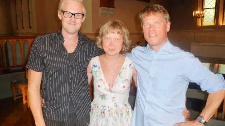 Ledartrion detta år för kursen stråkspelande ungdom på Gamleby Folkhögskola. Från vänster Johannes Bergion, Karin Hans-Ers, Torbjörn Westman.