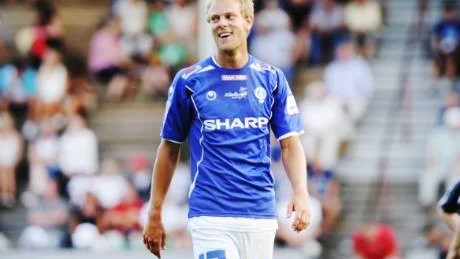 ÅFF:s Oscar Möller har allanledning att se nöjd ut efter sina två mål mot Västerås. Arkivfoto: Ellen Nielsen-Kindstrand