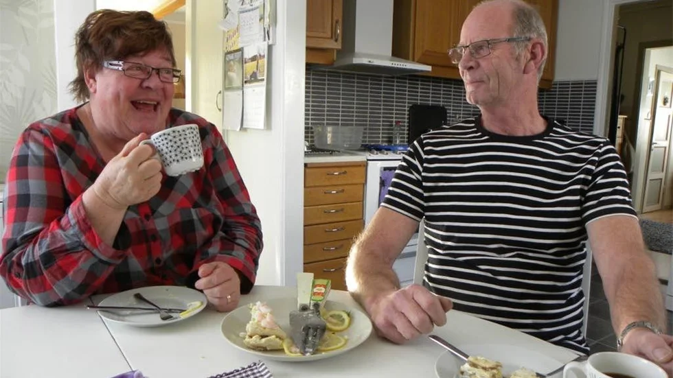 Yvonne har fått hem gubben även på vardagarna.