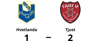 Tjust slog Hvetlanda borta