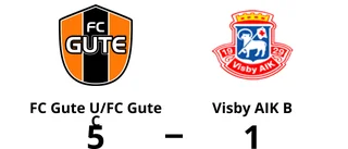 FC Gute U/FC Gute C vann mot Visby AIK B på Säve efter rivstart