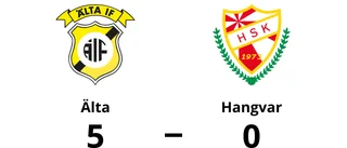 Bortaförlust för Hangvar – 0-5 mot Älta
