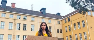 Alicia Ferjani skolstrejkar för klimatet