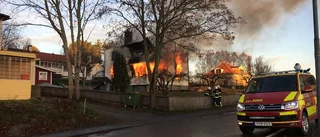 Bostad i Gnesta totalförstörd i brand