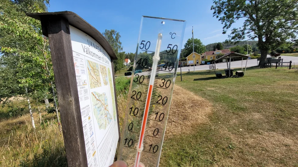 Temperaturen steg snabbt i Ukna under torsdagen.