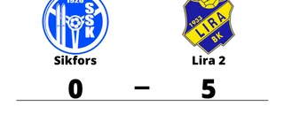 Storförlust när Sikfors föll mot Lira 2 på Forsvallen
