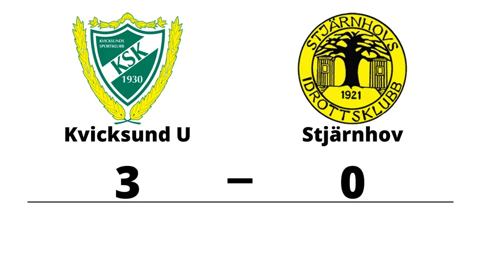 Kvicksunds SK U vann mot Stjärnhovs IK