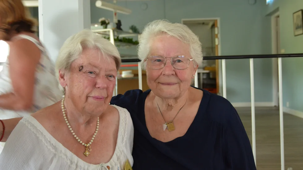 Rose-Marie Jonsson och Britt-Louise Apell. Britt-Louise var ordförande i föreningen år 2003-2015, medan Rose-Marie har varit medlem i 50 år.