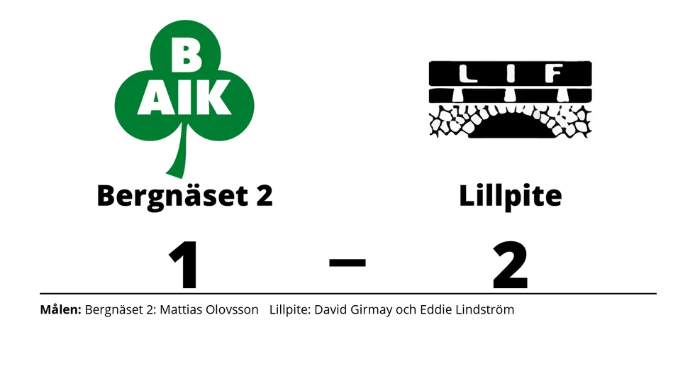 Bergnäsets AIK 2 förlorade mot Lillpite IF