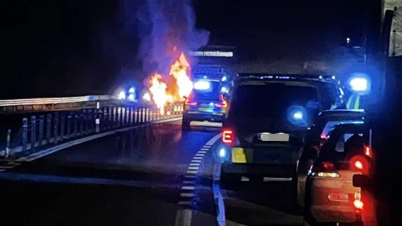 En olycka inträffade på E22 på tisdagskvällen.