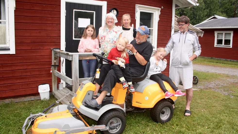Tre generationer Gustavsson i Rengård.