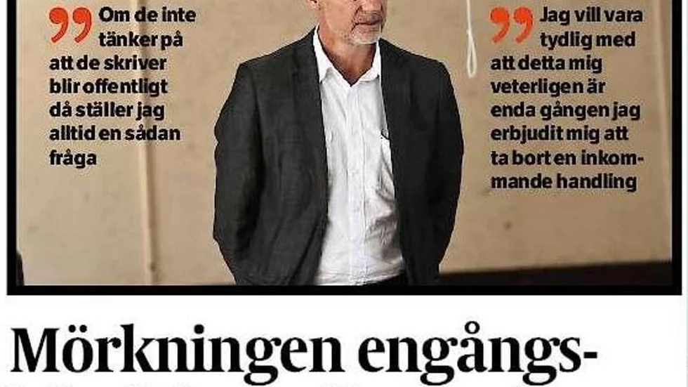 Ur SN den 7 november förra året.