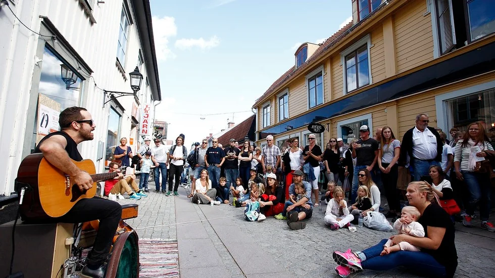 SM i gatumusik i Mariefred. Bilden är tagen förra sommaren.