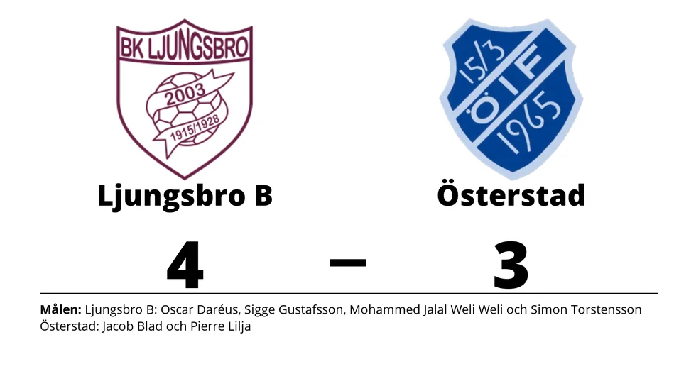 BK Ljungsbro B vann mot Österstads IF