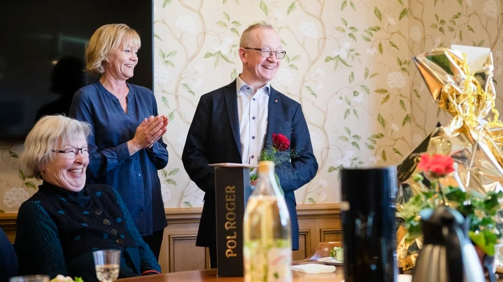 På torsdagen avtackades Gunnar Westermark vid en samling på Gröna kulle. Torgerd Jansson var med på uppvaktningen och Marie Sandström Koski överräckte en present från kollegorna.