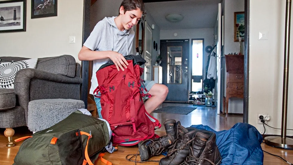 Daniel Campusano har knappt packat upp – innan det är dags för nästa fjällvandring.