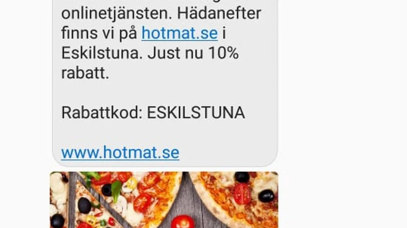 Vid lunchtid på torsdagen gick informationen om bytet ut till Onlinepizzas tidigare kunder i Eskilstuna.