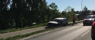 Misstänkt rattfyllo krockade med barnfamilj
