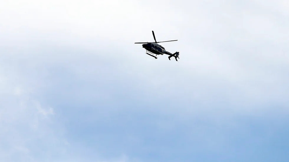 Polisen sökte bland annat med helikopter i sökandet efter tjuvarna.