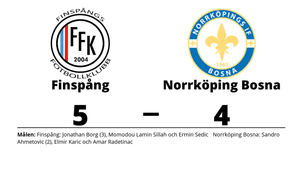 Finspångs FK vann mot Norrköpings IF Bosna