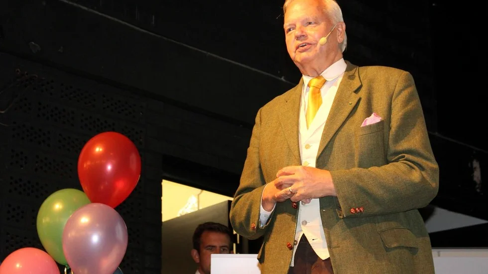 Krögaren och professorn i matkonst Carl Jan Granqvist föreläste om entreprenörskap.