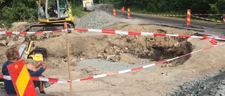 Slukhål öppnade upp sig i Nävekvarn