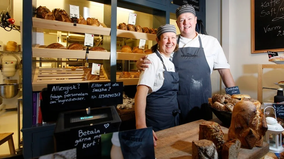 Anna och Robert Schweitz driver Annas hembageri - årets bästa kafé enligt White Guide 2016/2017. Foto: Joakim Serrander