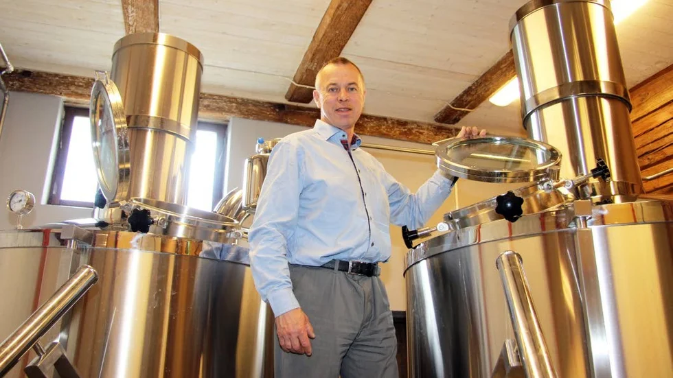 Prisad. Gunnar Emanuelsson driver Nääs gårdsbryggeri i Ydre.
