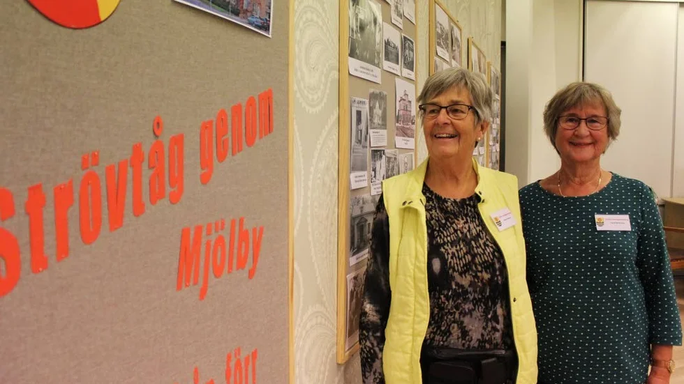 Iréne Antonsson och Ingrid Muhrman är redo att möta Mjölbybor som vill se stan från förr.