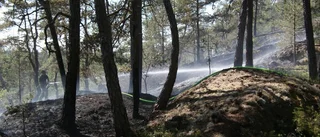 Brand vid Yxbacken