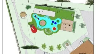 Generationsparken i Hjorted ska bli en samlingsplats för barn och vuxna. Här ska bland annat finnas gungor, en basketyta, en studsmatta, boulebana, konstgräsplan och en grillplats.