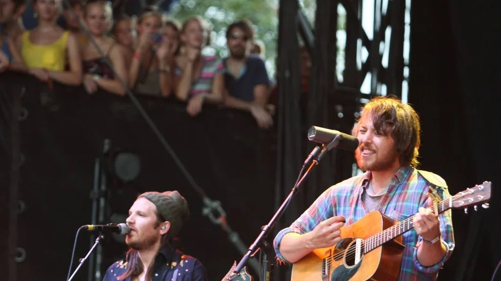 Tillbaka. Robin Pecknold (till höger) och Christian Wargo i Fleet Foxes.