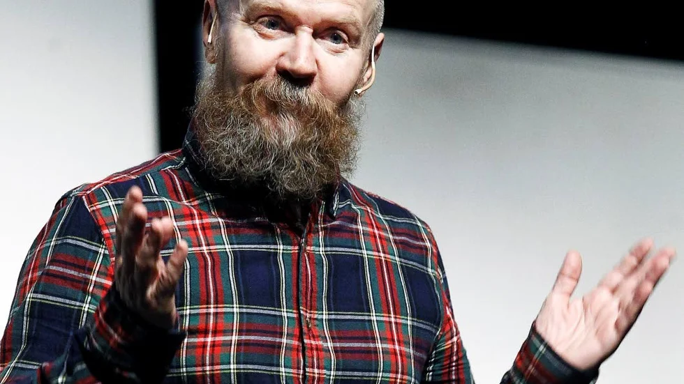 Alexander Bard på #modig-mässan i Motala, 2015.