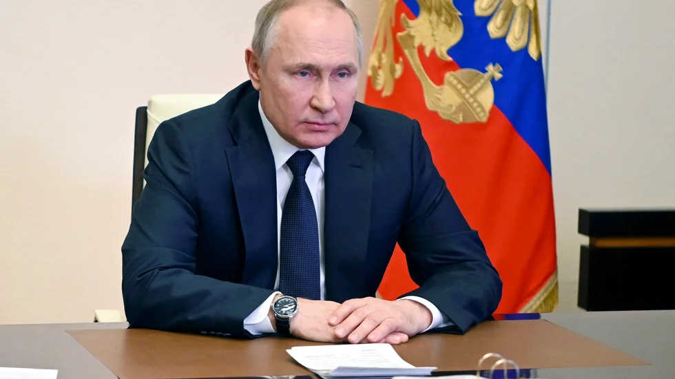 President Vladimir Putin talade inför ett möte med sitt säkerhetsråd i Moskva.