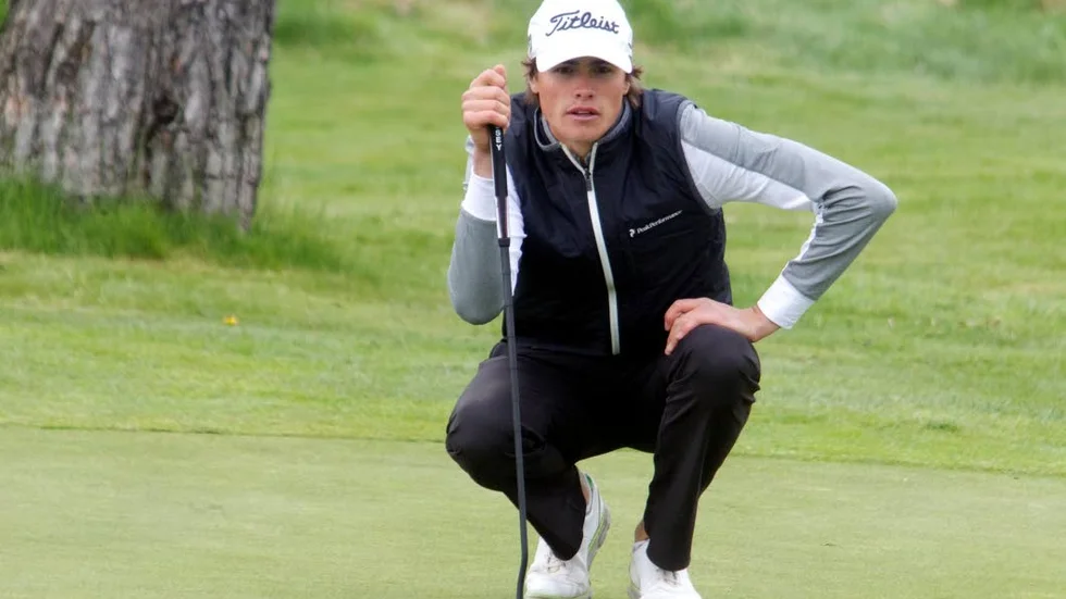Jesper Sandborg tävlar för Landeryd GK under lag-SM.