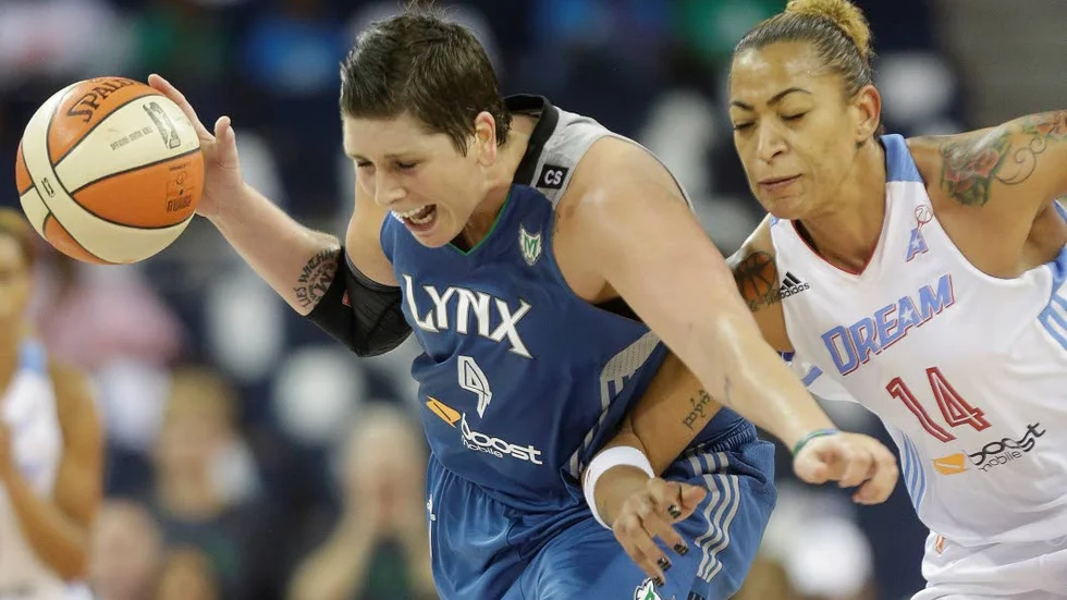 Meriterad. Janel McCarville, med WNBA-spel i bagaget, visade klass mot BG. Bilden är tagen under WNBA-finalen 2013.