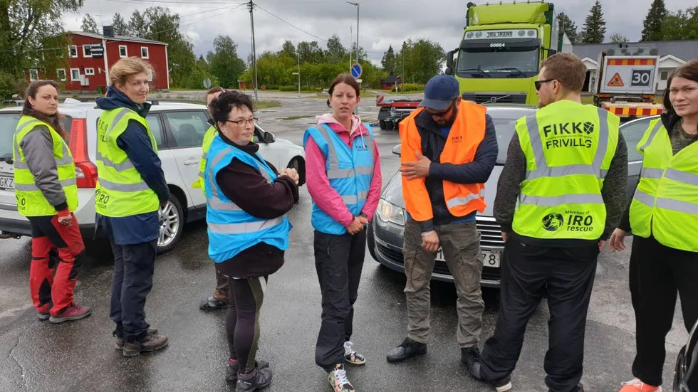 Klockan elva började sökinsatsen efter Joakim Ettefjord i Långträsk.
