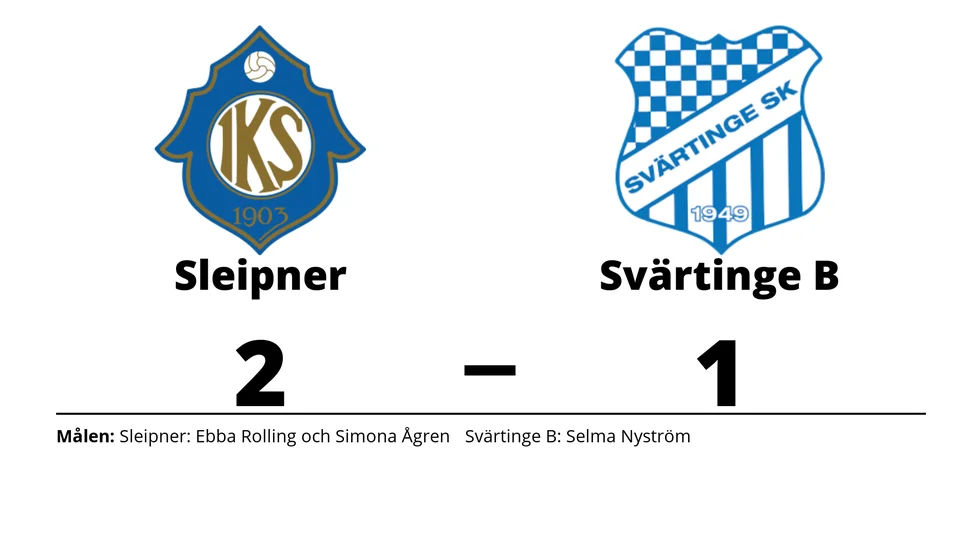 IK Sleipner vann mot Svärtinge SK B