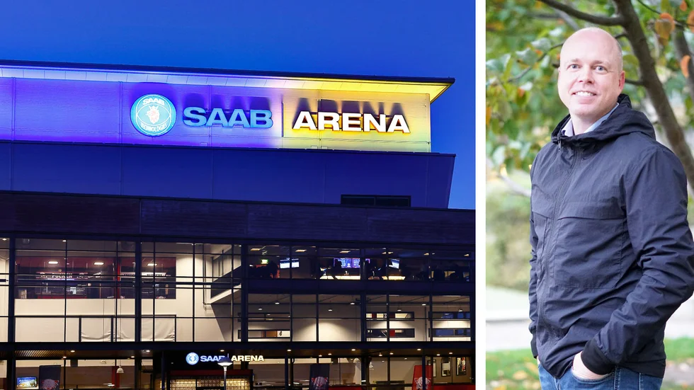 Andreas Hagström berättar om senaste planerna för Saab arena.