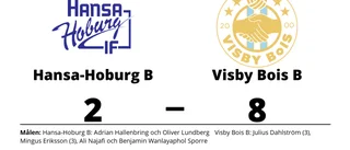 Storseger för Visby Bois B borta mot Hansa-Hoburg B