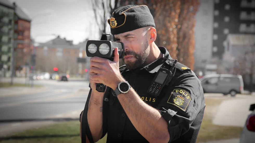 Under tisdagen jobbade områdespolisen Roland Komaromi med att öka trafiksäkerheten i Uppsala. 