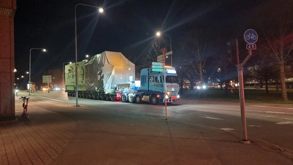 Så här såg det ut i maj när en tidigare dispenstransport ägde rum.