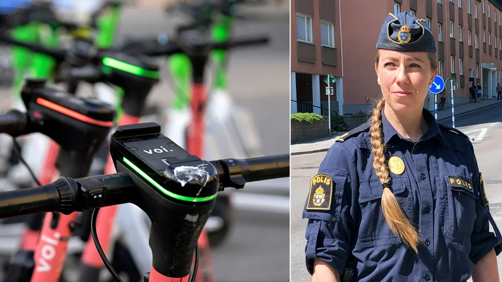 Malin Fryksell, gruppchef på polisen i Enköping anser att många elsparkscykelförare borde bli bättre på att följa trafikregler. "Det finns en stor förbättringspotensial", säger hon. 