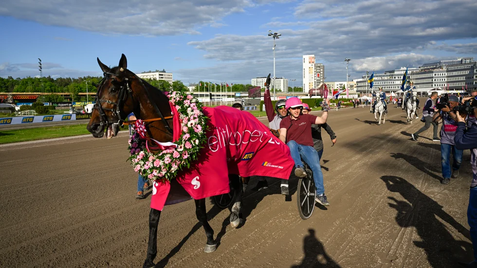 Den franska hästen Hohneck med kusken Gabriele Gelormini vann Elitloppet 2023. Flera artiklar om elitloppet finns att läsa på sn.se.