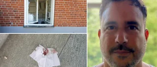 13 krossade fönsterrutor och blodspår: "Fruktansvärt"