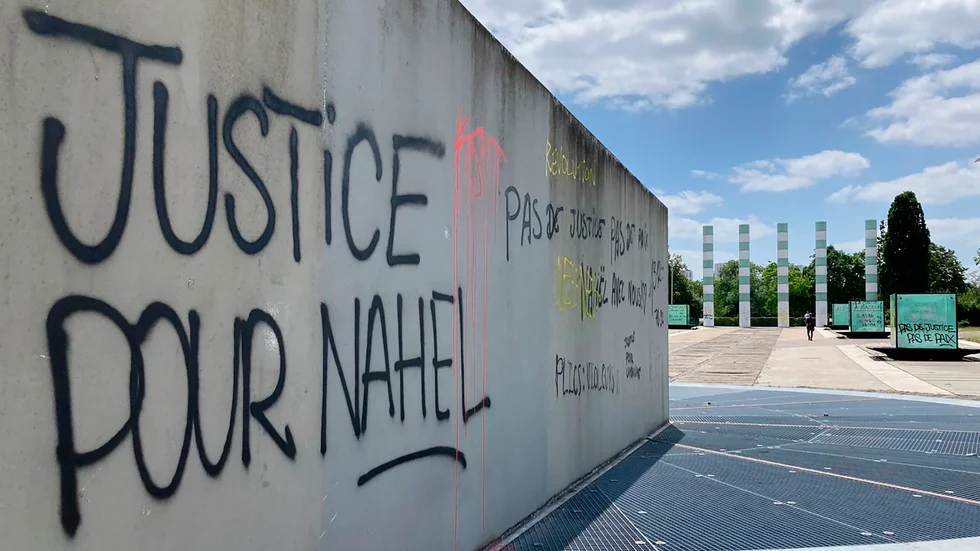 Dödsskjutningen av Nahel i Parisförorten Nanterre i juni ledde till våldsamma uppror i Frankrike. Arkivbild.