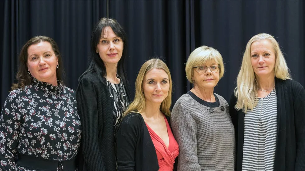 Solister. Fem av solisterna i Puccinioperan Syster Angelica. Från vänster Carina Stenberg, Sofia Flodin, Carina Henriksson, Monica Wasberg och Annette Strandljung.