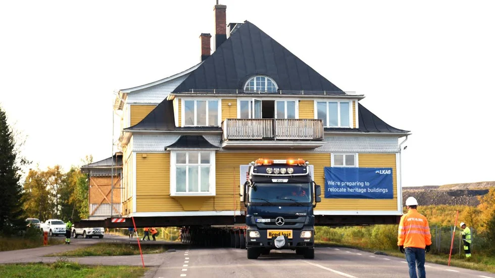 Ingenjörsvillan i Kiruna tillhör de hus flyttats till en ny plats i samband med stadsomvandlingen.