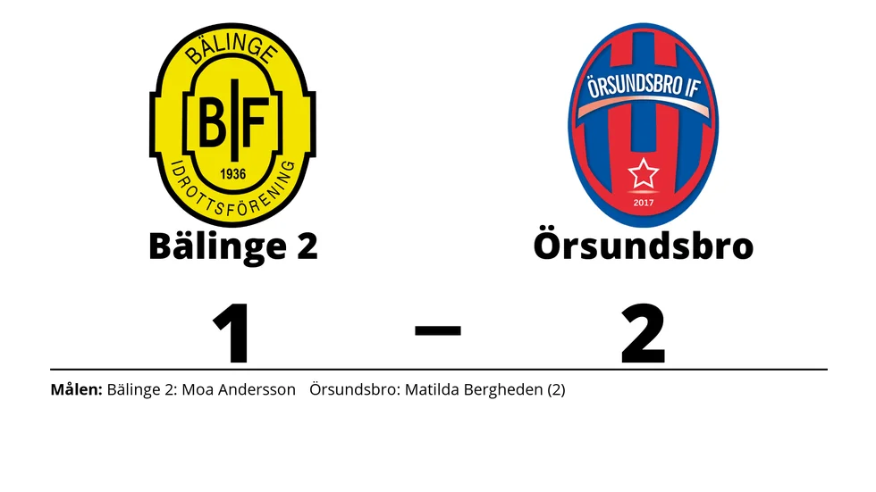 Bälinge IF 2 förlorade mot Örsundsbro IF